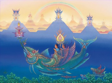 宗教的 Painting - 天国の千里眼 CK 仏教